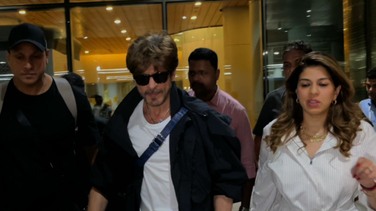 Shah Rukh Khan is all smiles as he returns to Mumbai after stunning debut at Met Gala. Watch | Bollywood