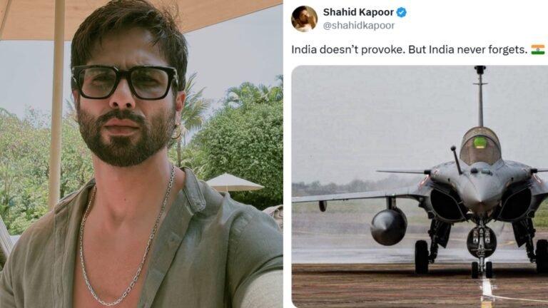 ‘India doesn’t provoke’: Shahid Kapoor lauds Operation Sindoor with a powerful message only to change it later