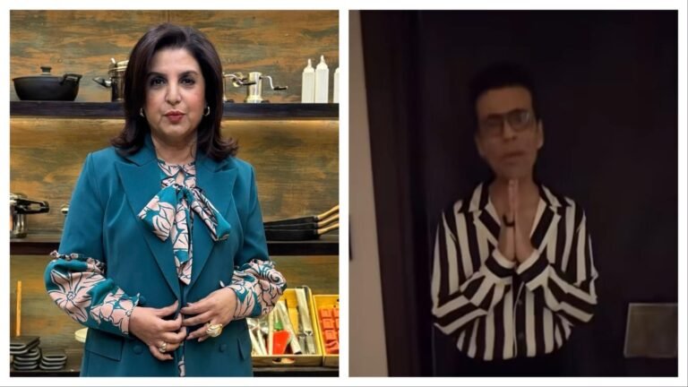 Farah Khan roasts Karan Johar’s ‘zebra crossing’ bday outfit; shows thousands of flowers, ‘Hermes ke dabbe’ at his door | Bollywood