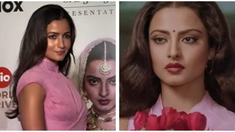 Alia Bhatt re-creates iconic saree look of Rekha from Silsila, pays tribute to her at Umrao Jaan screening | Bollywood