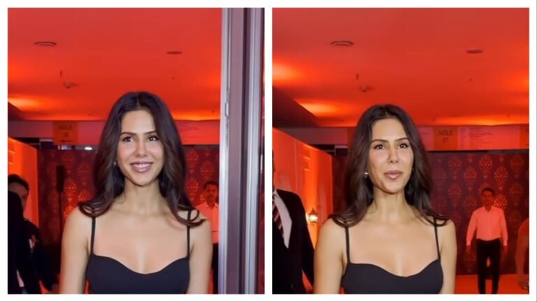 Sonam Bajwa asks paparazzi not to zoom in too much on her, says ‘thoda door raho’. Watch | Bollywood