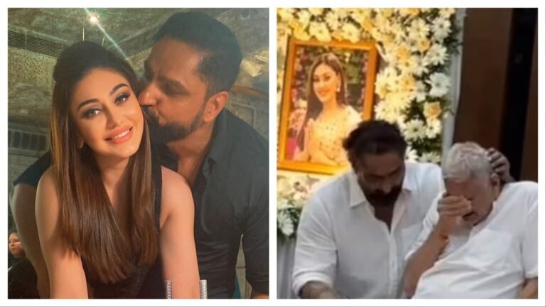 Shefali Jariwala’s father breaks down at prayer meet, Parag Tyagi consoles him