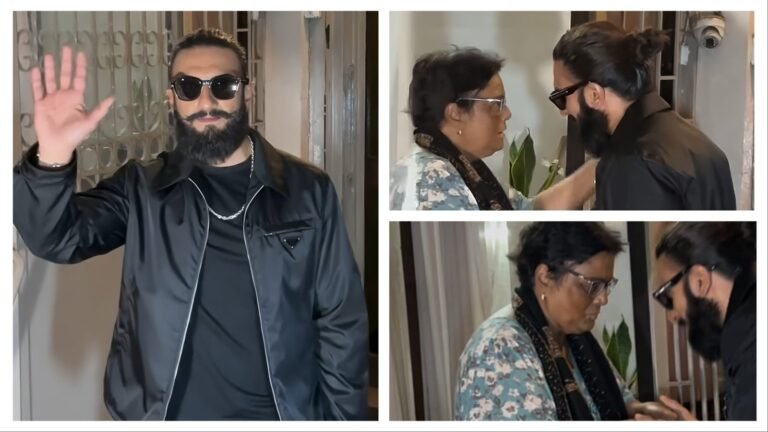 Ranveer Singh kisses elderly woman’s hand, touches her feet during outing in Mumbai, fans go aww. Watch | Bollywood