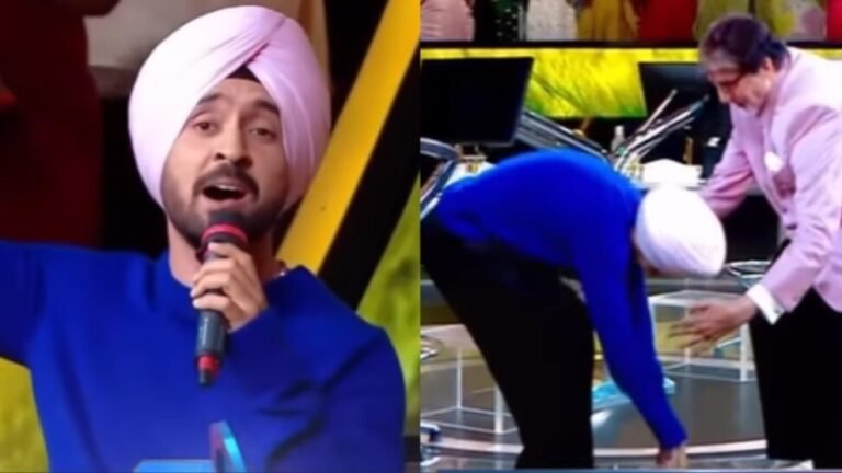 Diljit Dosanjh wins hearts as he touches Amitabh Bachchan’s feet on KBC 17 set, gets welcomed with a hug. Watch