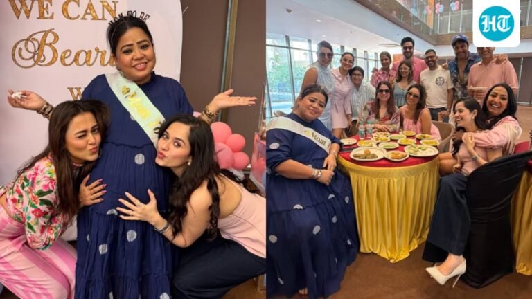 Bharti Singh gets a surprise baby shower from ‘team baby girl’ Jannat Zubair, Tejasswi Prakash and Laughter Chefs crew