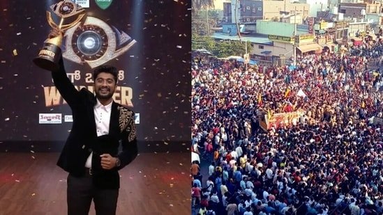 Bigg Boss Kannada 12 winner Gilli Nata gets a hero’s welcome by thousands of fans in hometown. Watch